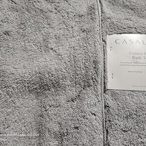 CASALUNA Cotton Modal Bath Towel Lite Grey Ultra Absorbent 30 x 56 Super Soft
